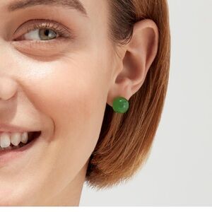 14k gold Jade Earrings